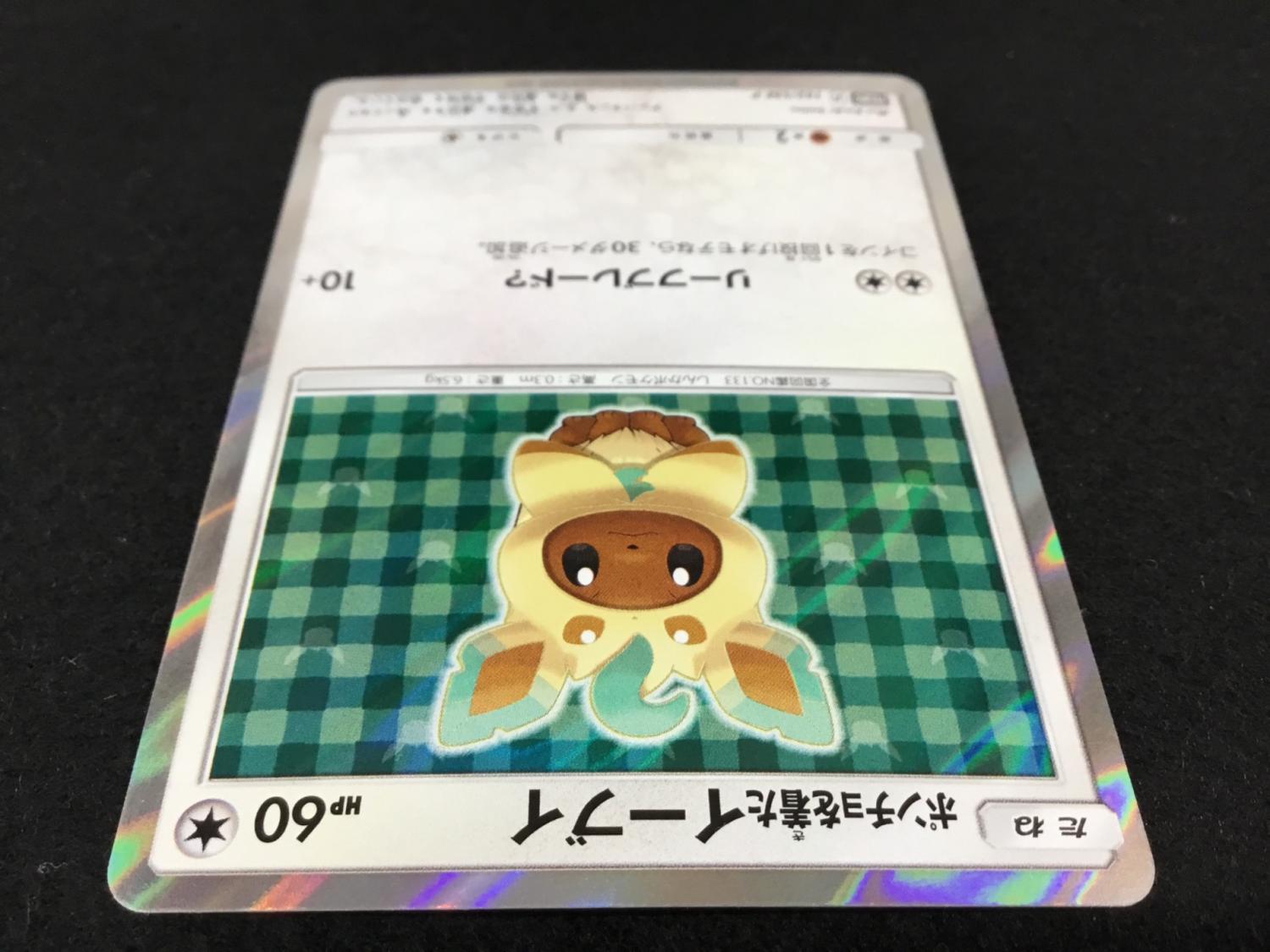 ポンチョを着たイーブイ リーフィアのポンチョイラスト版 PROMO A 142
