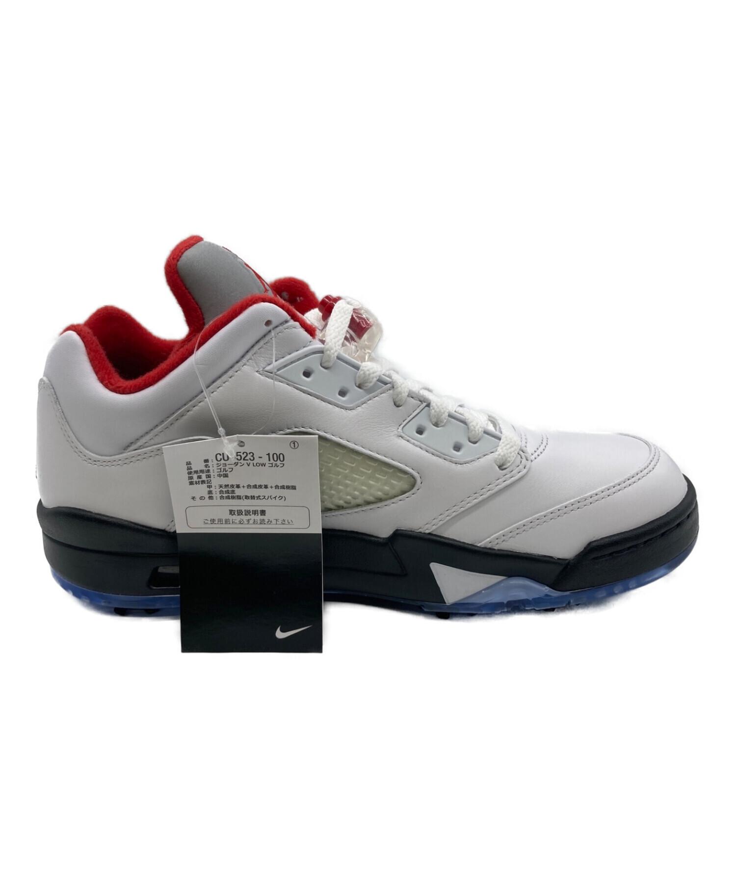 NIKE (ナイキ) スニーカー AIR JORDAN5 LOW GOLF レッド×ホワイト