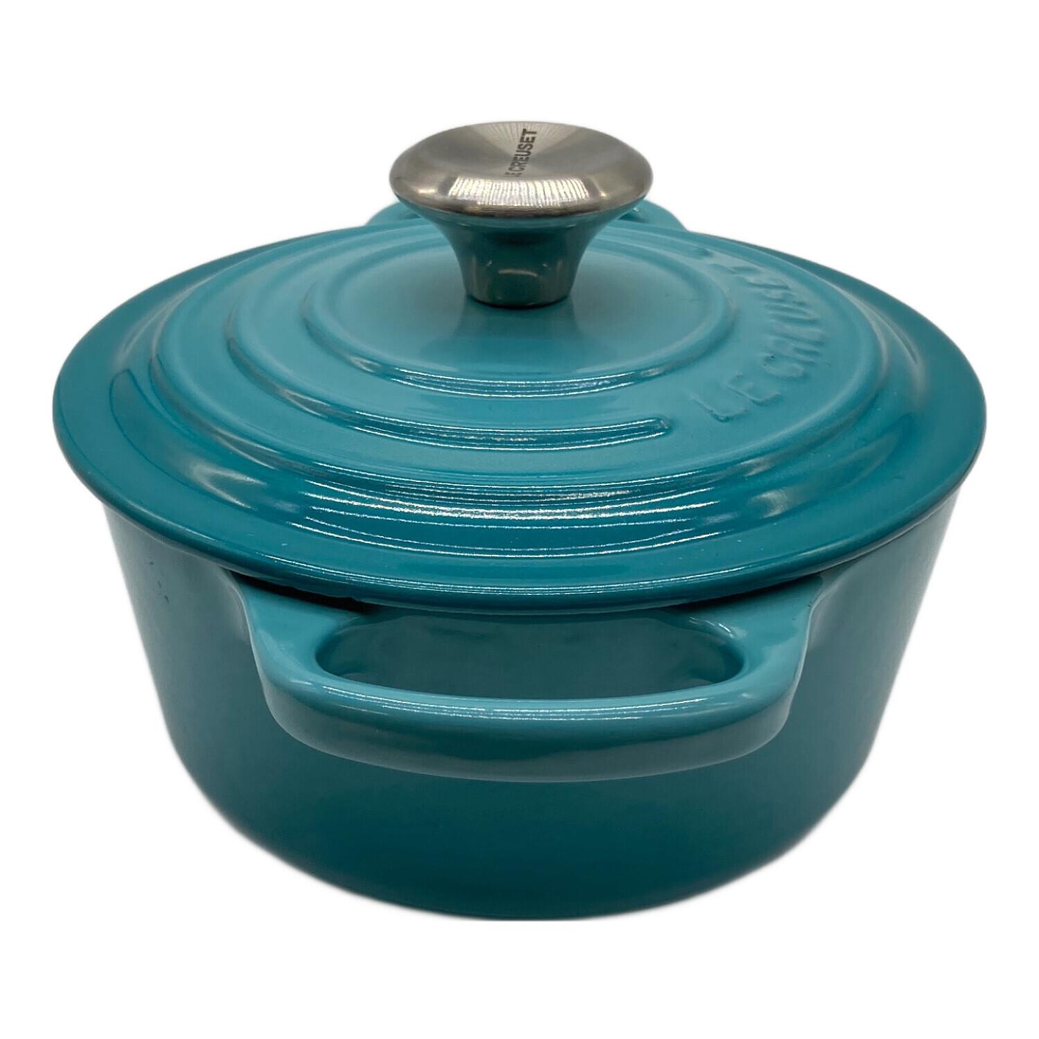 LE CREUSET (ルクルーゼ) 両手鍋 18cm カリビアンブルー｜トレファクONLINE
