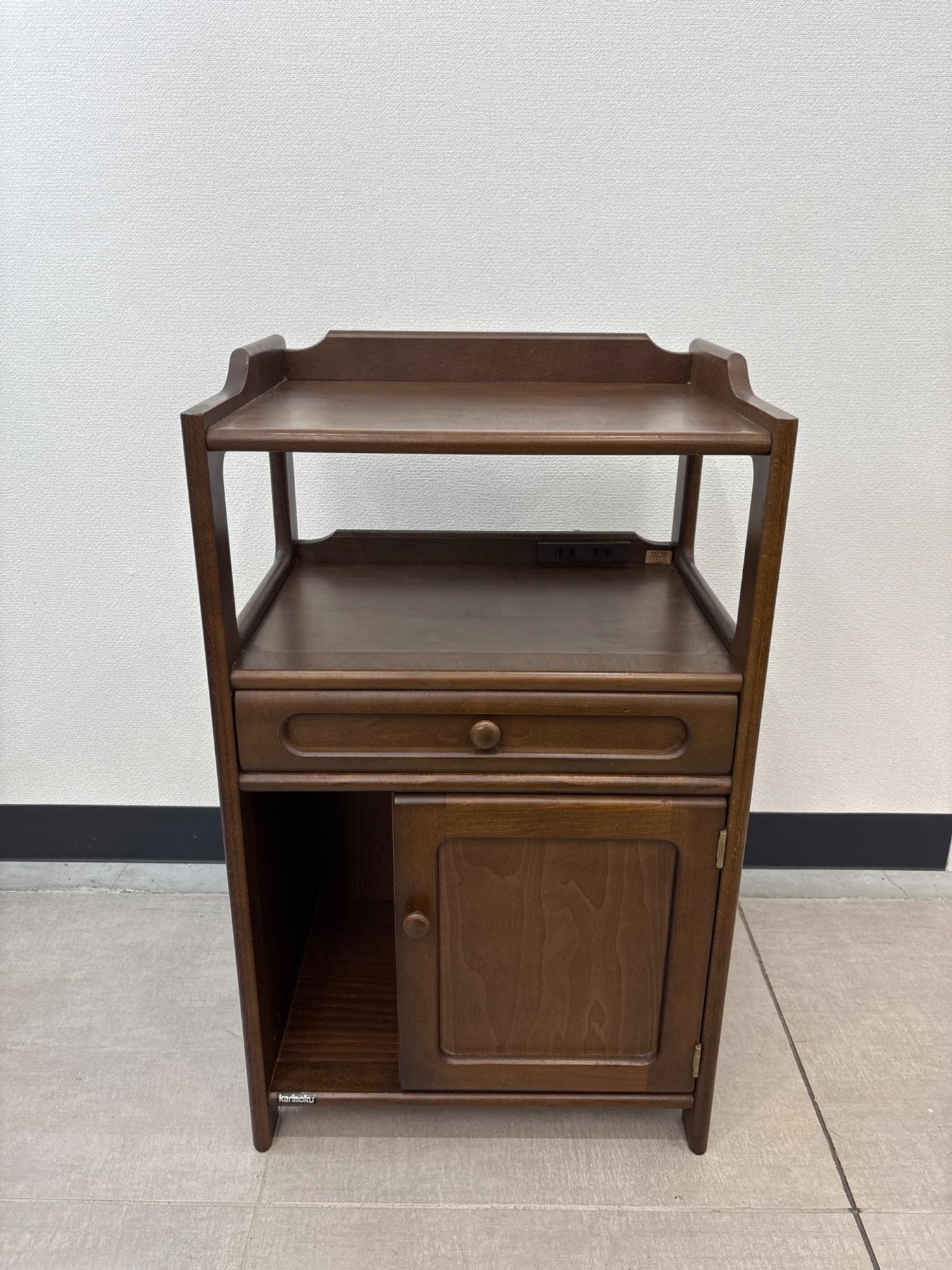 カリモク karimoku コロニアル 木製電話台 ダークブラウン 幅約60cm