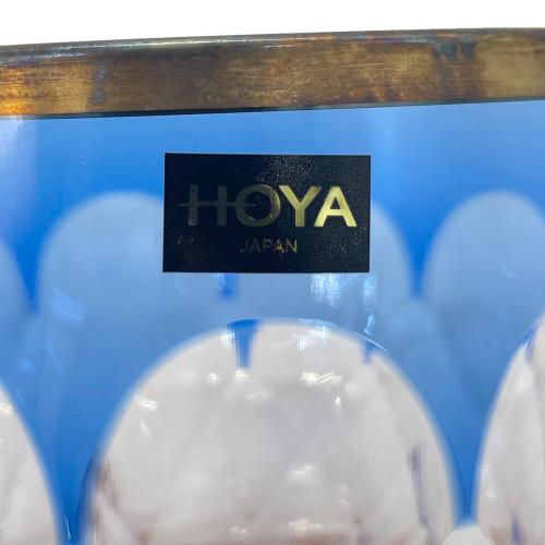 HOYA CRYSTAL (ホーヤクリスタル) 切子グラスセット 色被せクリスタル