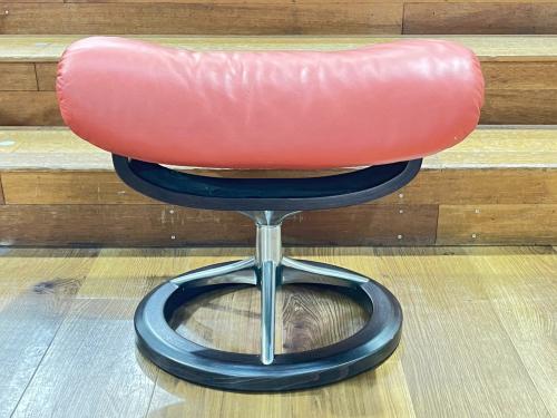 Ekornes (エコーネス) ストレスレスチェア 赤茶色 Mサイズ オットマン