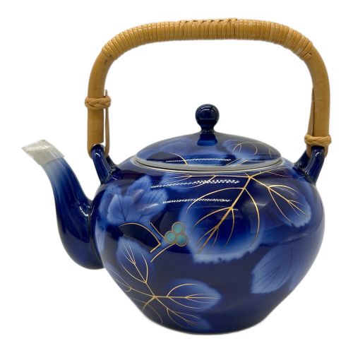 深川製磁 (フカガワセイジ) 茶器セット 染錦瑠璃葡萄 急須1・湯呑み5