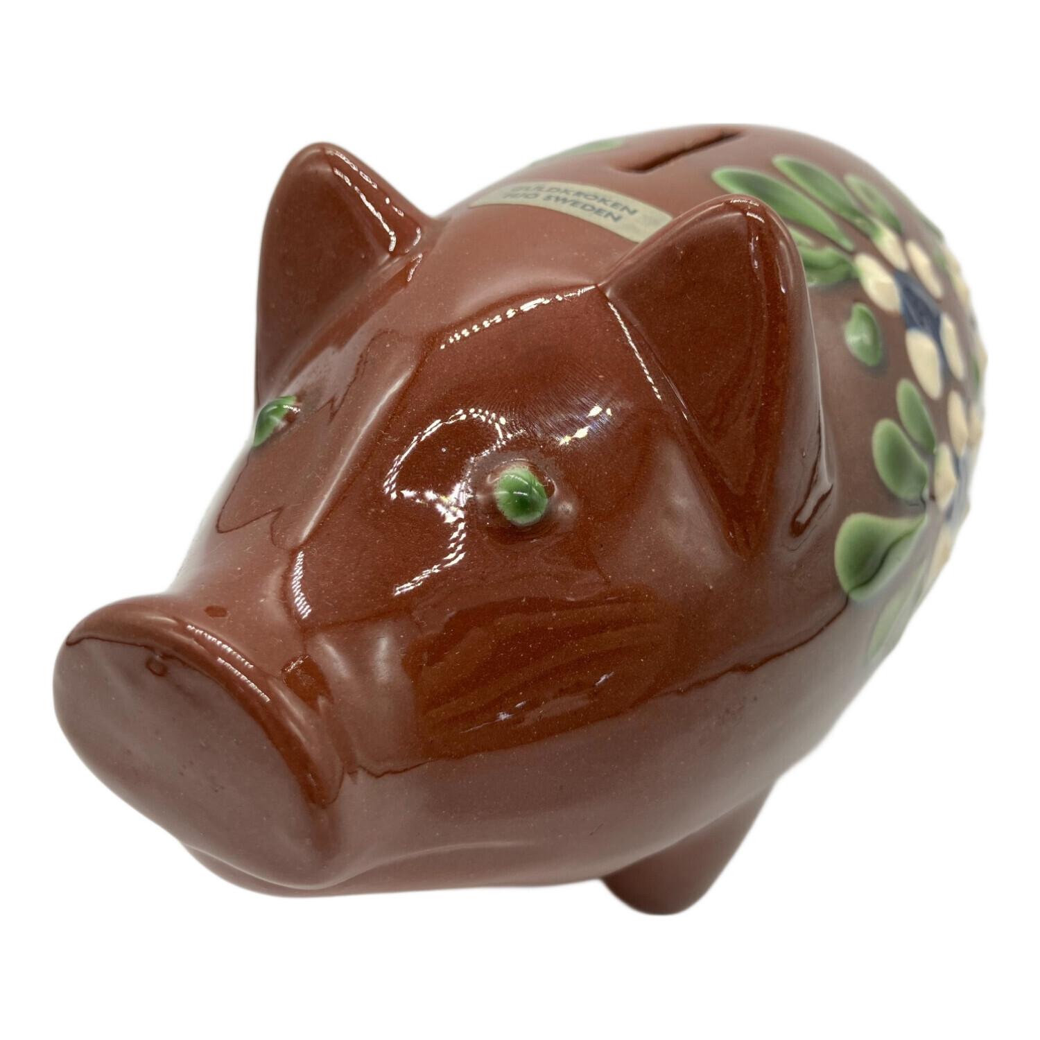 GULDKROKEN HJO SWEDEN 貯金箱 豚 ブラウン 北欧 スウェーデン