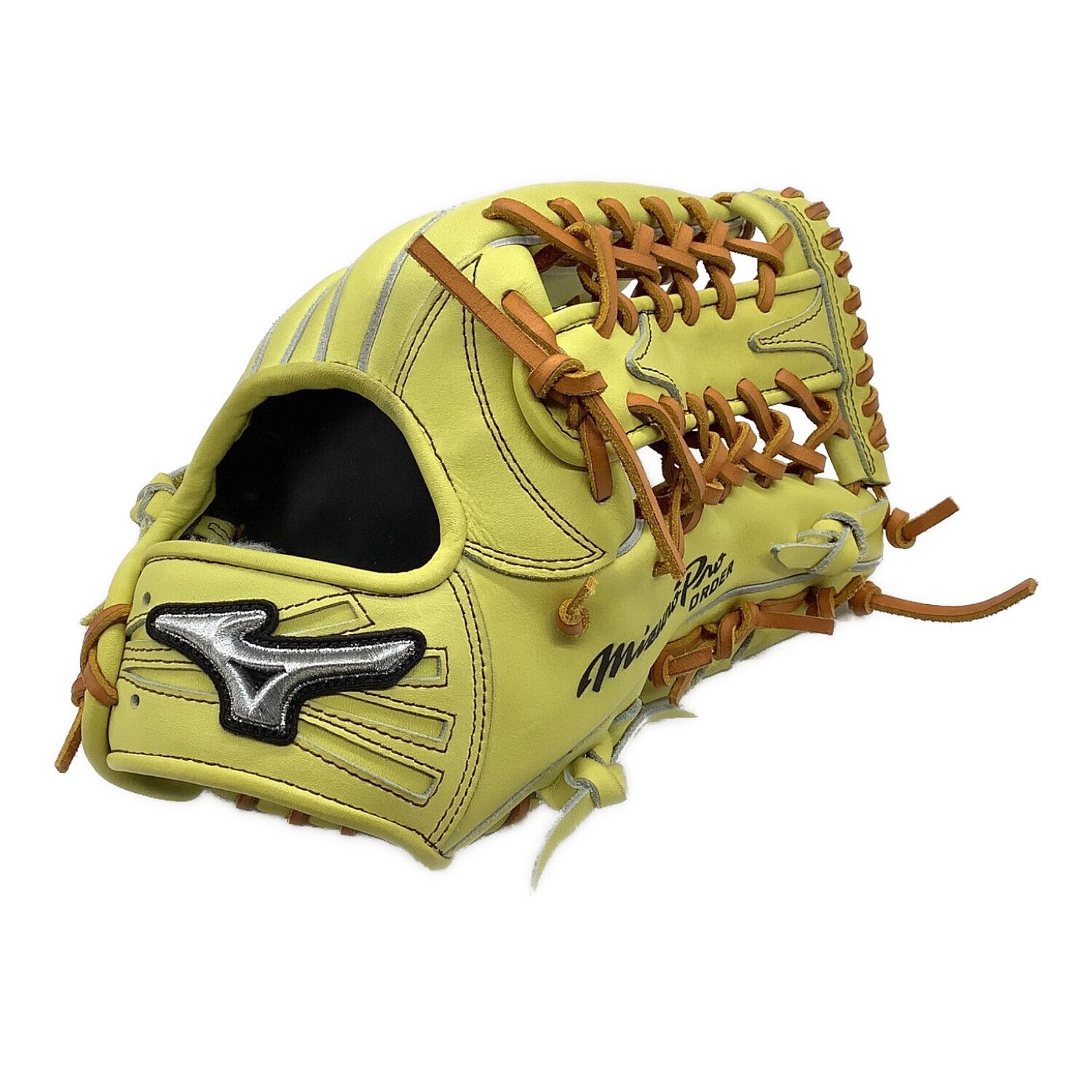 Mizuno Pro 硬式グローブ イエロー 袋付き ファインセレクション