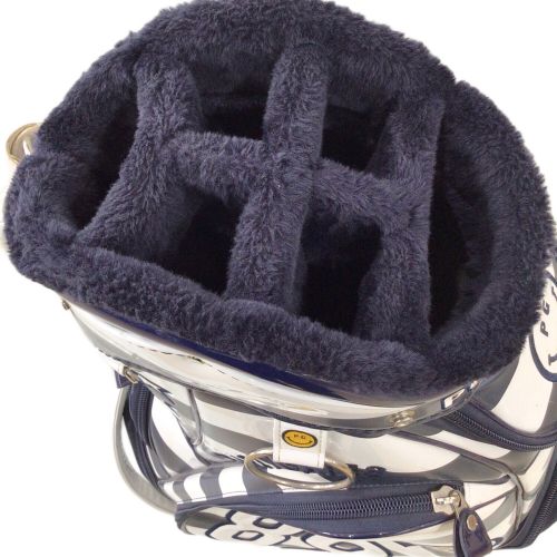 PEARLY GATES (パーリーゲイツ) キャディバッグ ホワイト×ネイビー 30