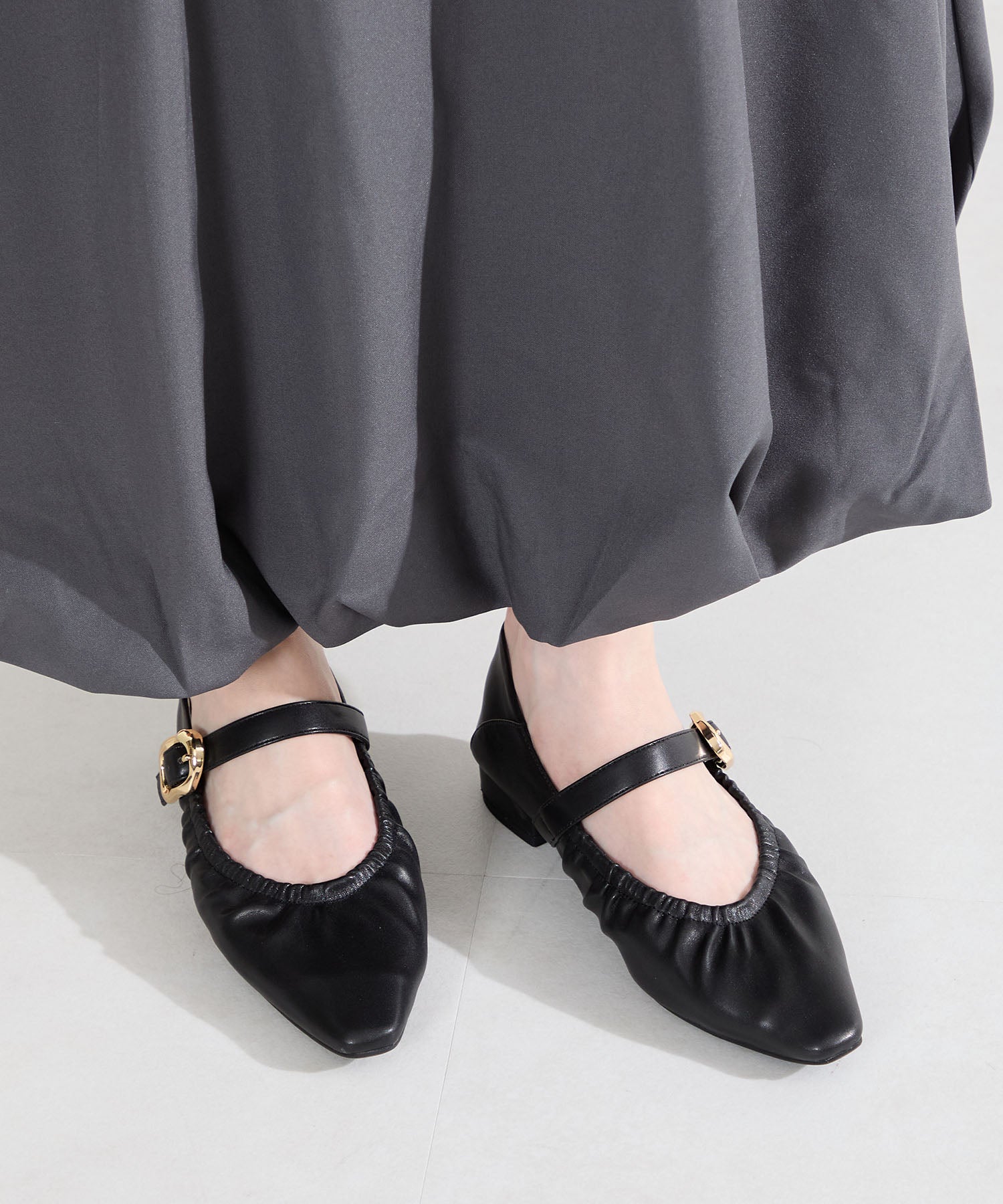 WEB先行予約/2月下旬発売予定】ギャザーデザインメリージェーン