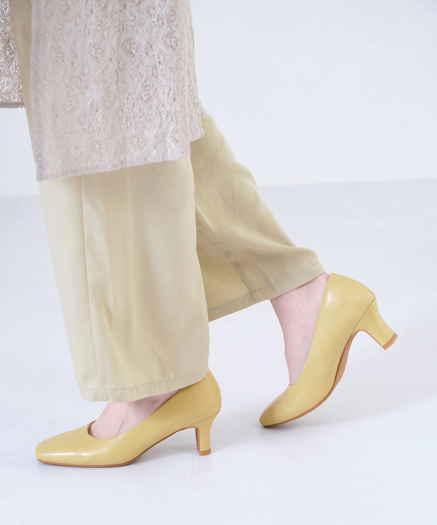 WEB限定】【跳べるパンプス】スクエアトゥヒール/跳べるパンプス