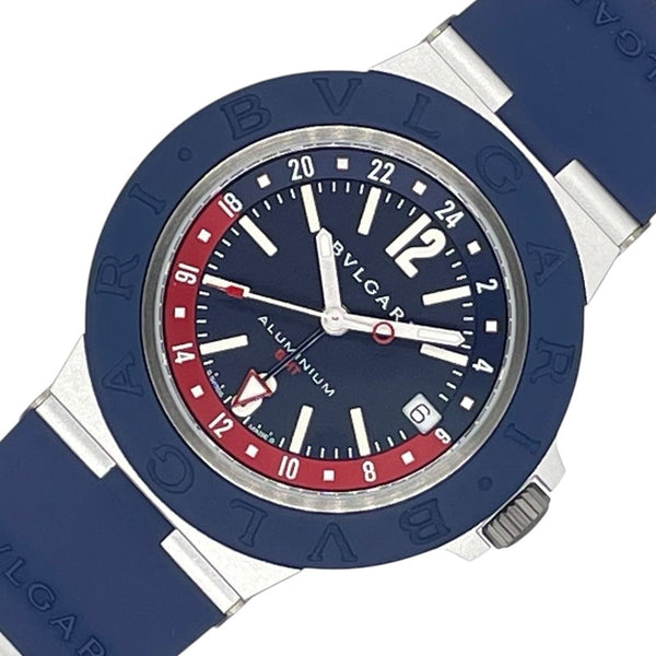 ブルガリ BVLGARI アルミニウム GMT BB40ATGMT ブルー アルミニウム