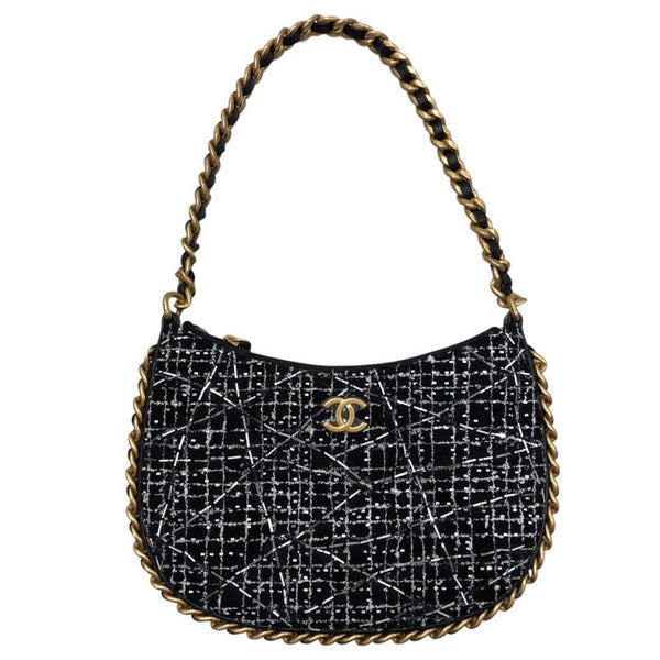 シャネル CHANEL スモールホーボーバッグ AS4378 ツイード レディース