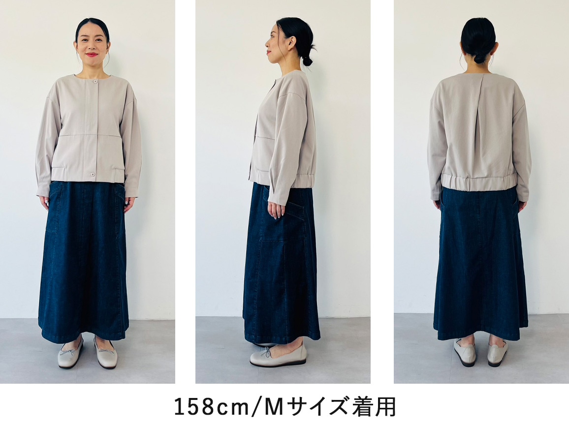 ノーカラージップアップブルゾン(02_M 25_グレージュ): ｜ カタログ