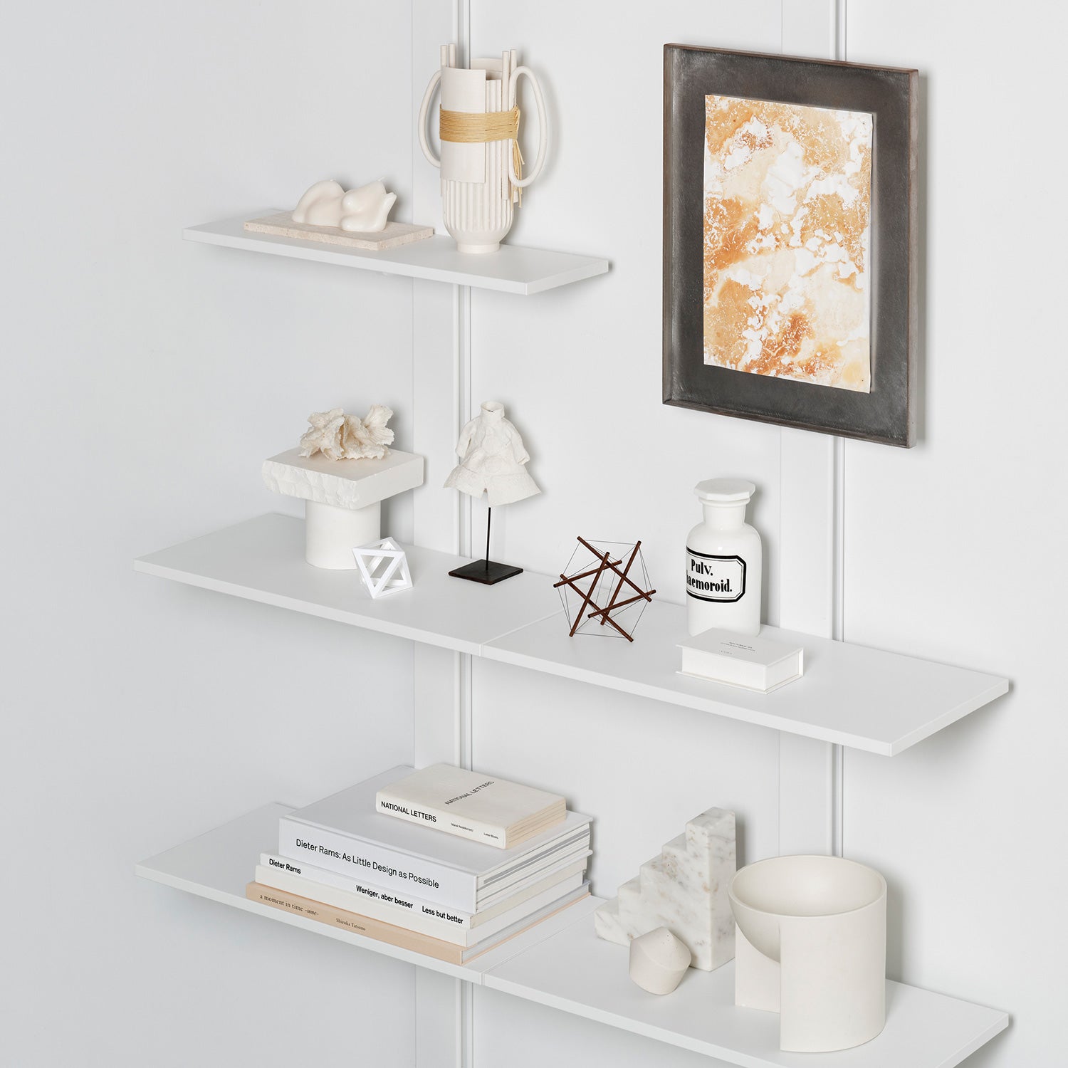 Shelf S White シェルフS ホワイト 奥行約16cm AS-SHS-WH｜平安伸銅