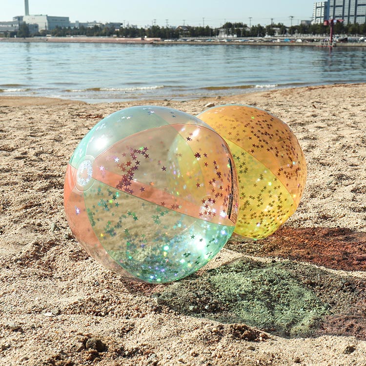 mic21ダイビングショップ[ BREEZE ] クリアビーチボール（ラメ