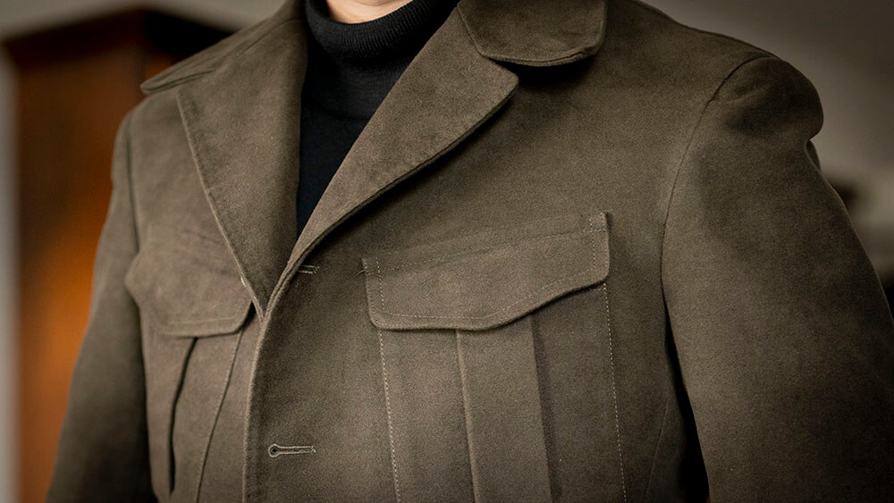 サファリジャケット MTMパターン紹介 fabric by HUDDERSFIELD “ESKDALE