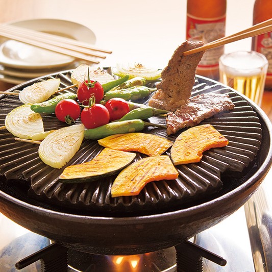 長谷園 ヘルシー蒸し鍋（黒） 大 （陶製すのこ付）(蒸し鍋（大