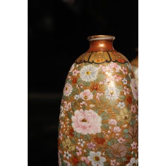 九谷焼鏑木製 徳利一対 S2742｜骨董店 のびる 古美術 骨董 和風建具 蔵