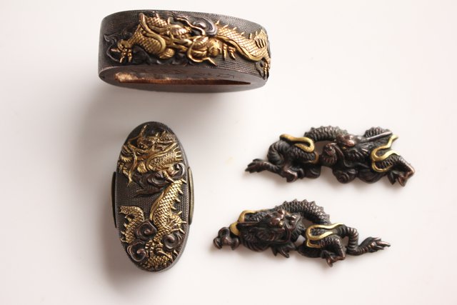 後藤仙乗 刀装具/縁頭/目貫 M039｜骨董店 のびる 古美術 骨董 和風建具