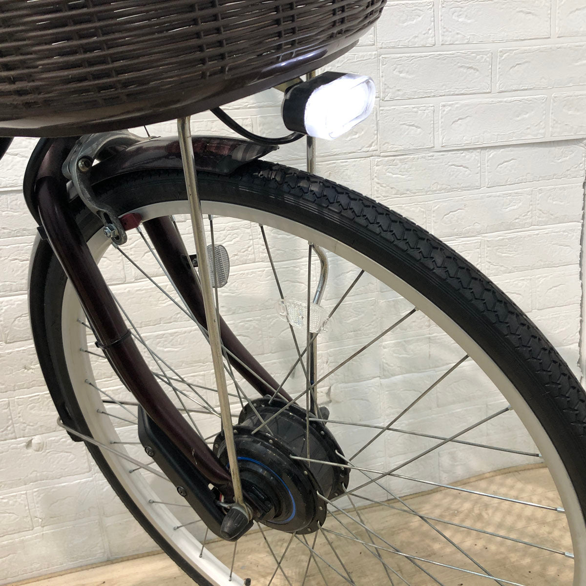 中古電動自転車 ブリヂストン フロンティア ブラウン 26インチ YW096