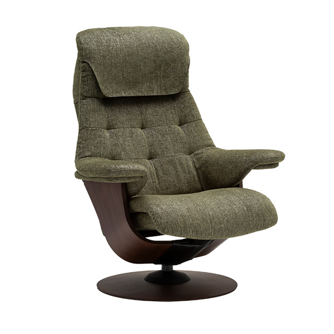 期間限定】リクライニングチェア(M) RU7200 スパイスグリーン モカ