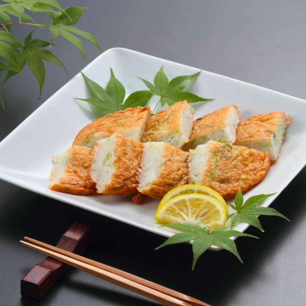 商品No.9】もちモチ天 ねぎ増し | 上野屋蒲鉾店 | 大田市の名物スト