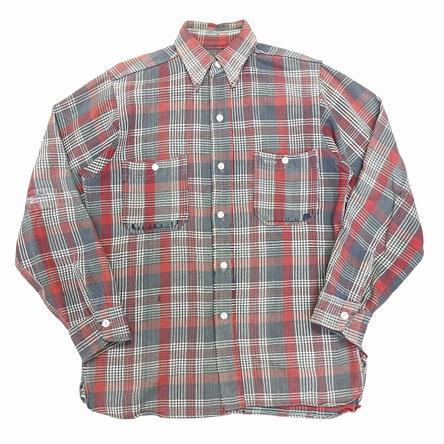 SUN VALLEY FLANNEL SHIRT 40S 「襟ダブルステッチ、マチ付き