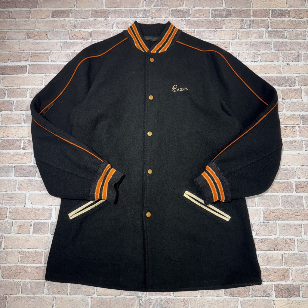 BUTWIN LONG STADIUM JACKET 50S 「ブラック×オレンジ」｜SAFARI
