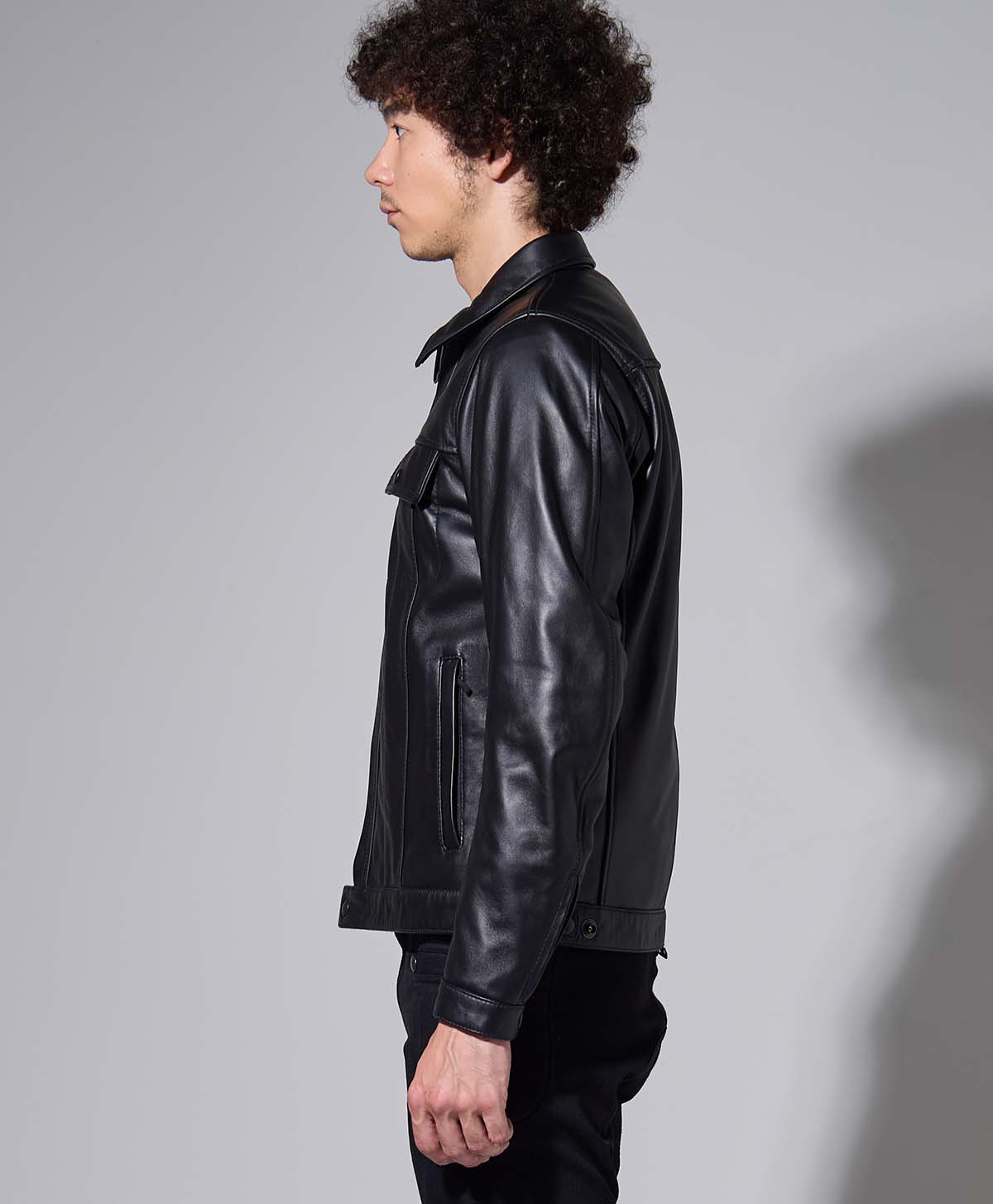 LEATHER TRACKER JACKET