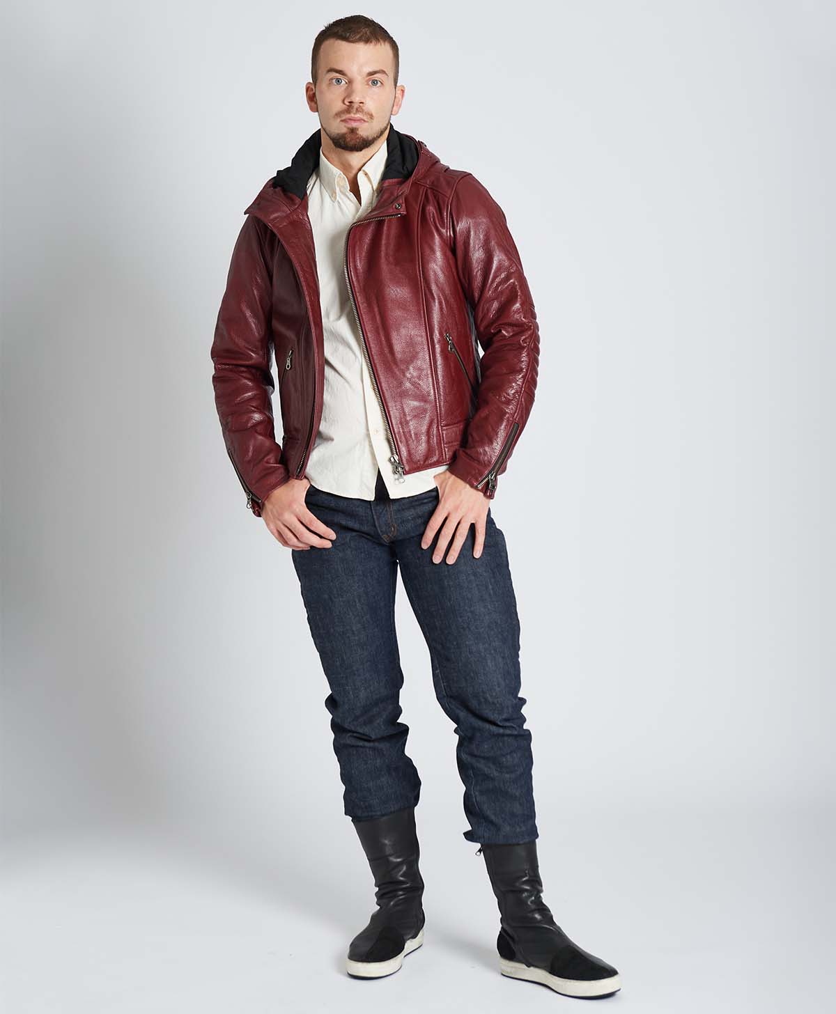 革ジャン フードレザージャケット｜カドヤ公式オンラインショップ｜MR