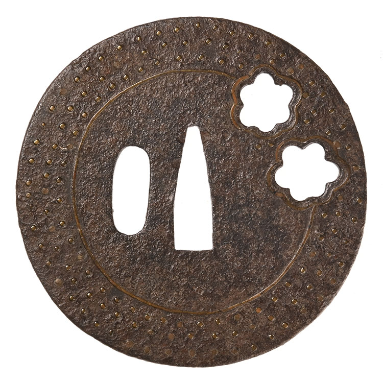応仁 花透霰文図鍔/鐔 保存刀装具 ｜日本刀販売は永楽堂