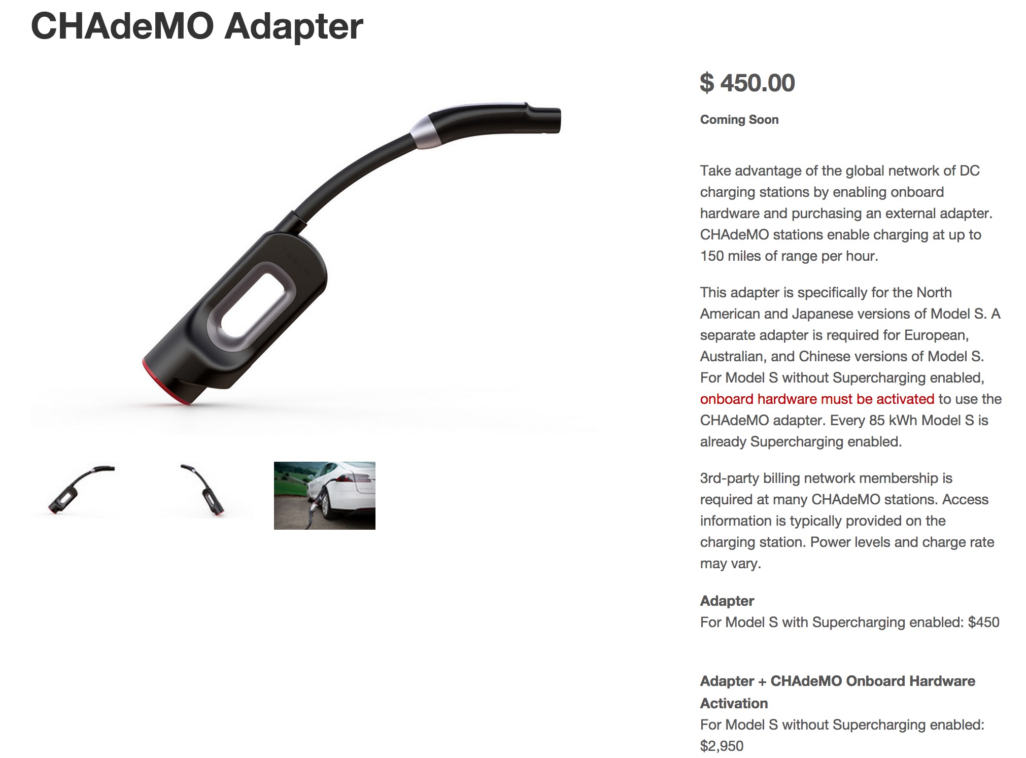 Tesla CHAdeMO adapter gets slashed to $450, might actually go on
