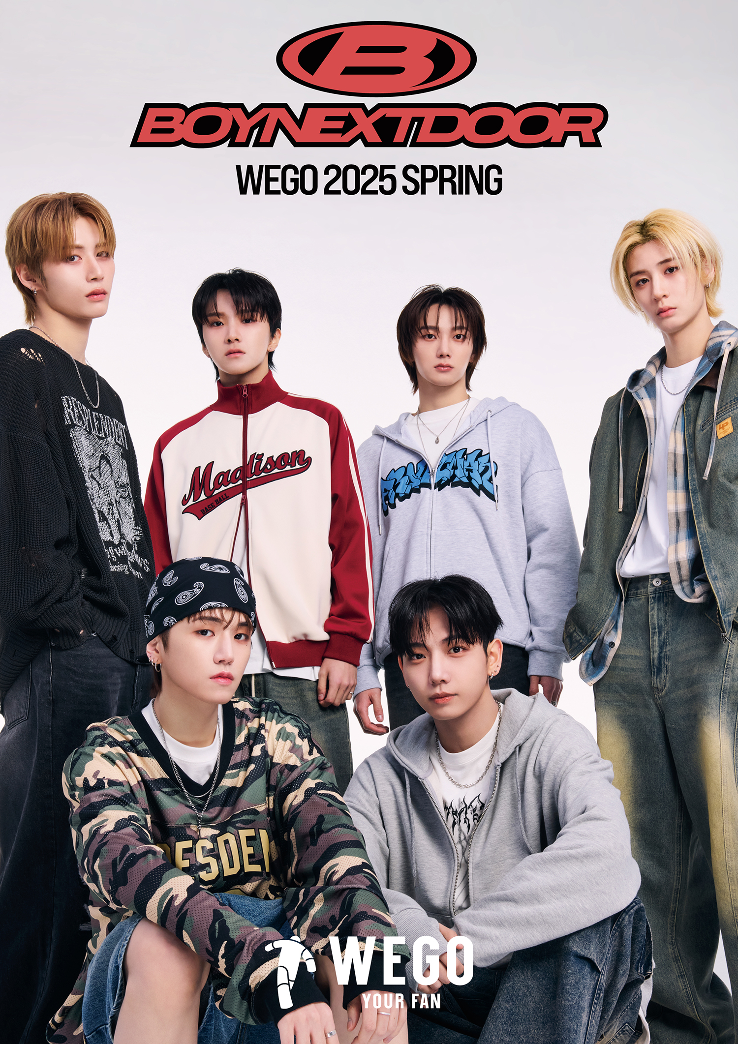 WEGO 2025 SPRING & SUMMERのビジュアルモデルに6人組ボーイグループ
