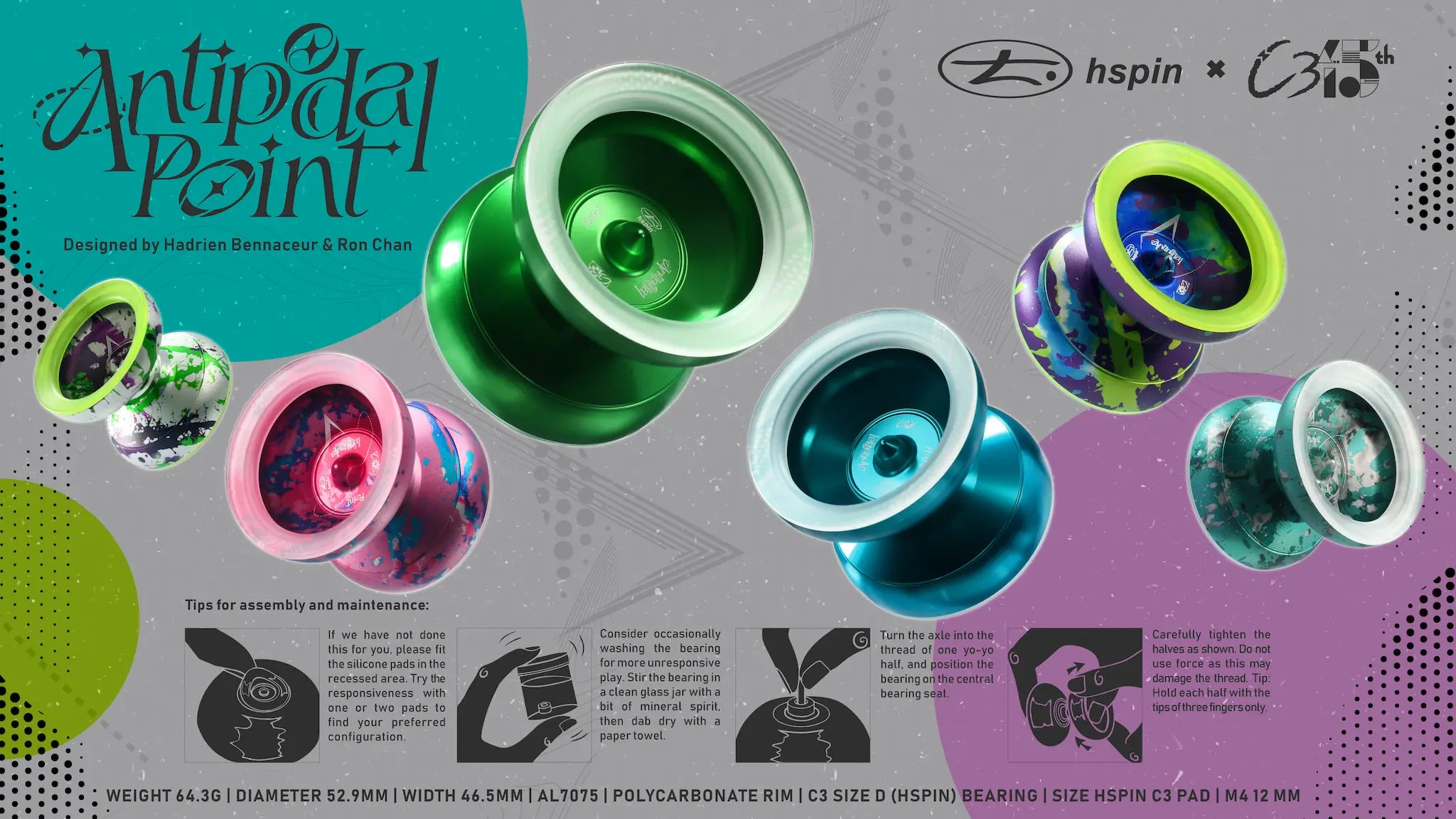 C3yoyodesign x Hspin - Antipodal Point - Yo-Yo Store REWIND