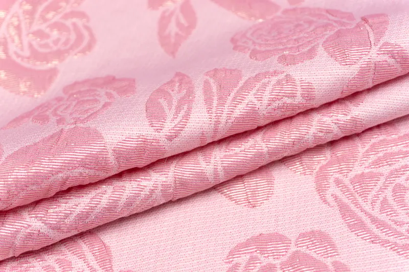 大判】フランスアンティーク ジャガード織り ジャカード 生地 サーモン