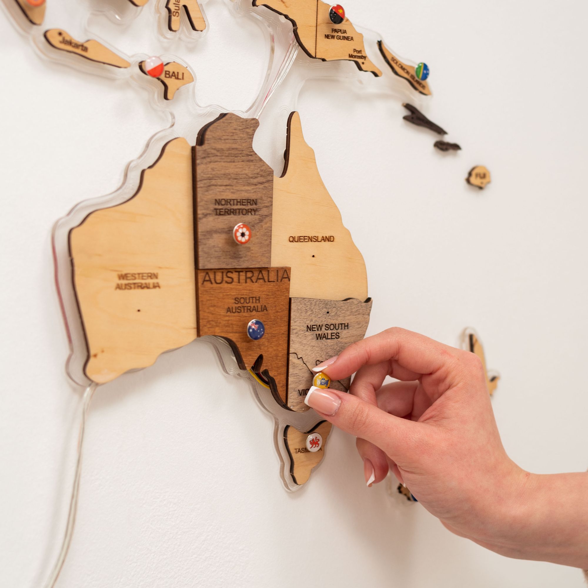 3D LED Wooden World Map - 2.0 ‣ From Enjoy The Wood