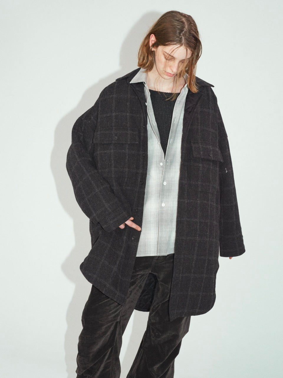 ensou. Derby Pants (Sumi-dyed Black) / E13P006