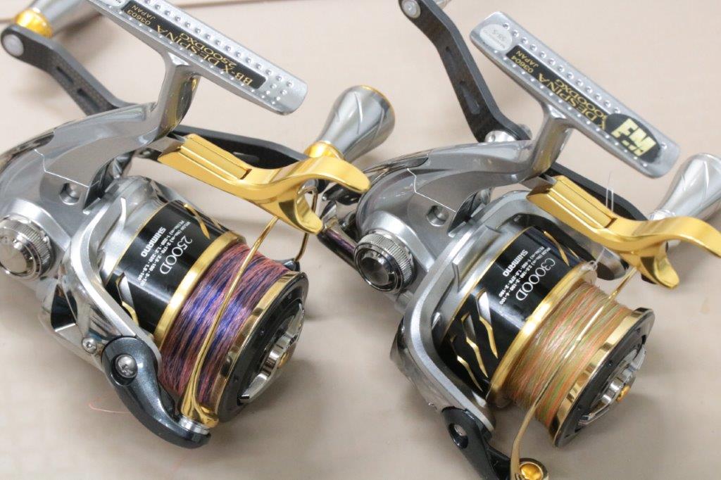 16BB-Xデスピナ 2台 音出しカスタムと糸ふけテンションレバーの