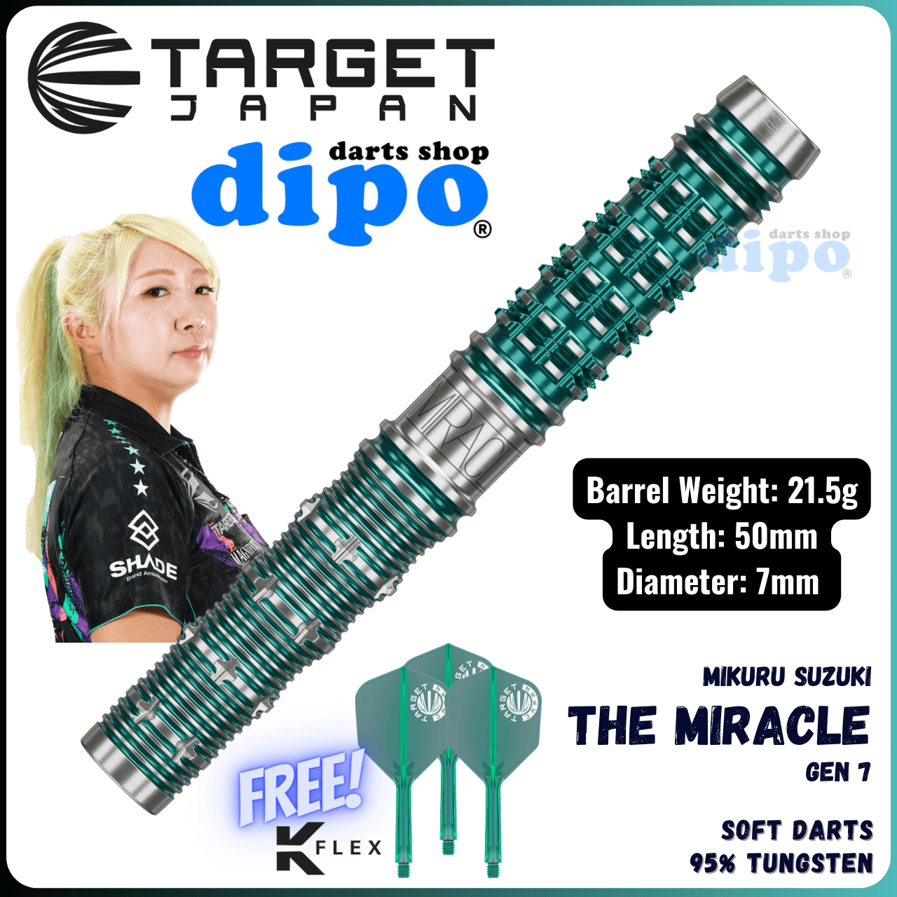 TARGET THE MIRACLE Gen 7 (Mikuru Suzuki Model) - TARGET Soft Darts