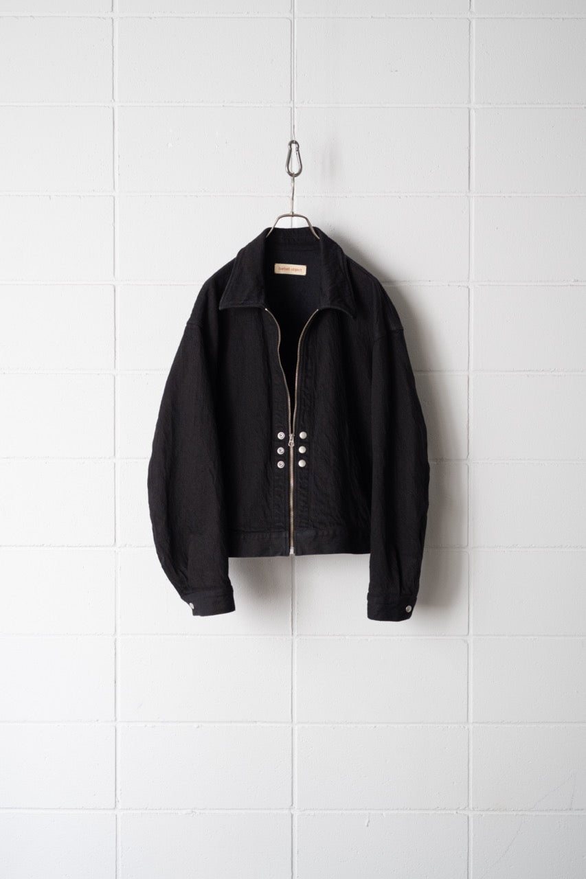 barbell object ノーカラージャケット 黒 1 barbell object -leather