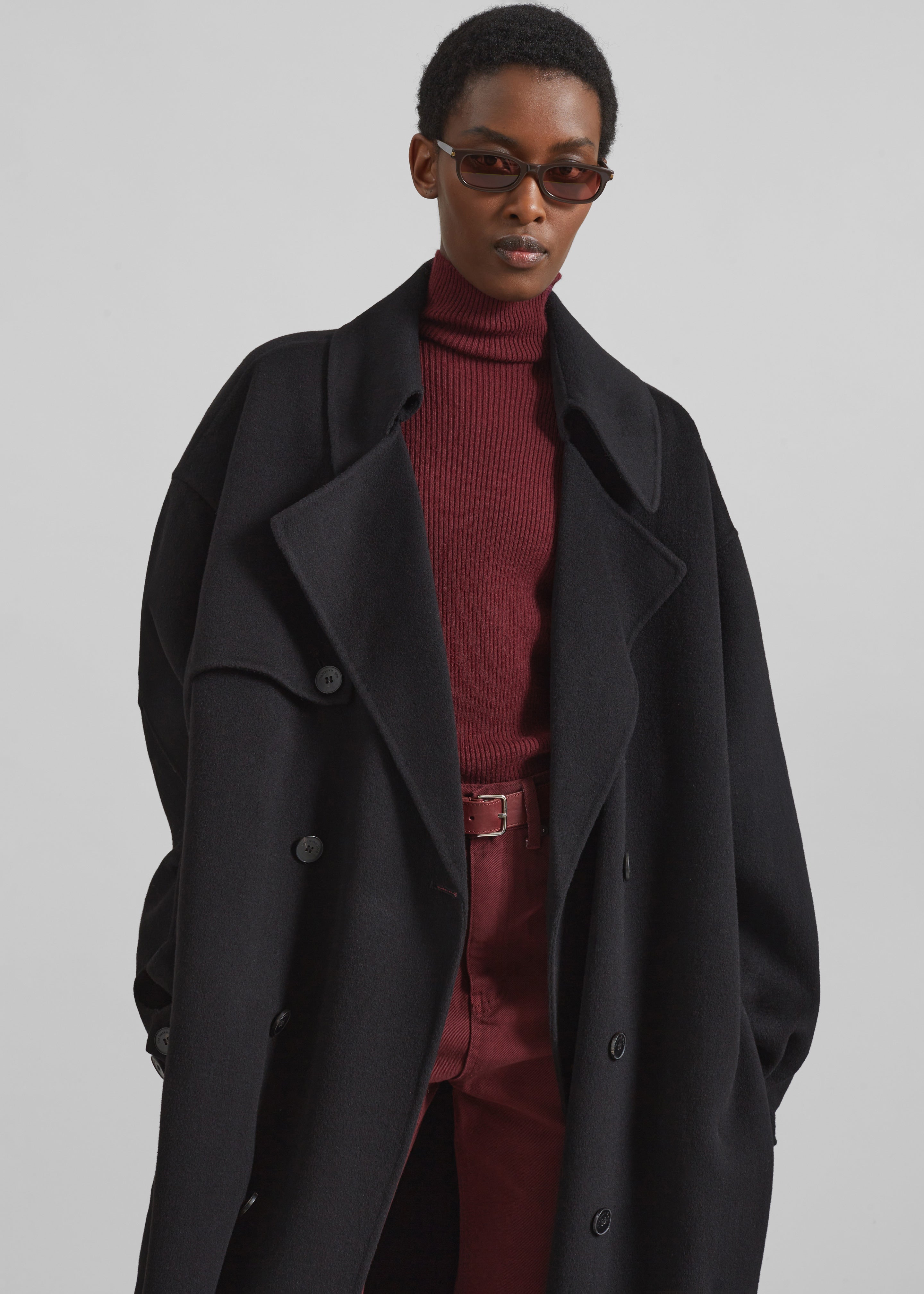 Mavis Long Coat - Black – The Frankie Shop Europe