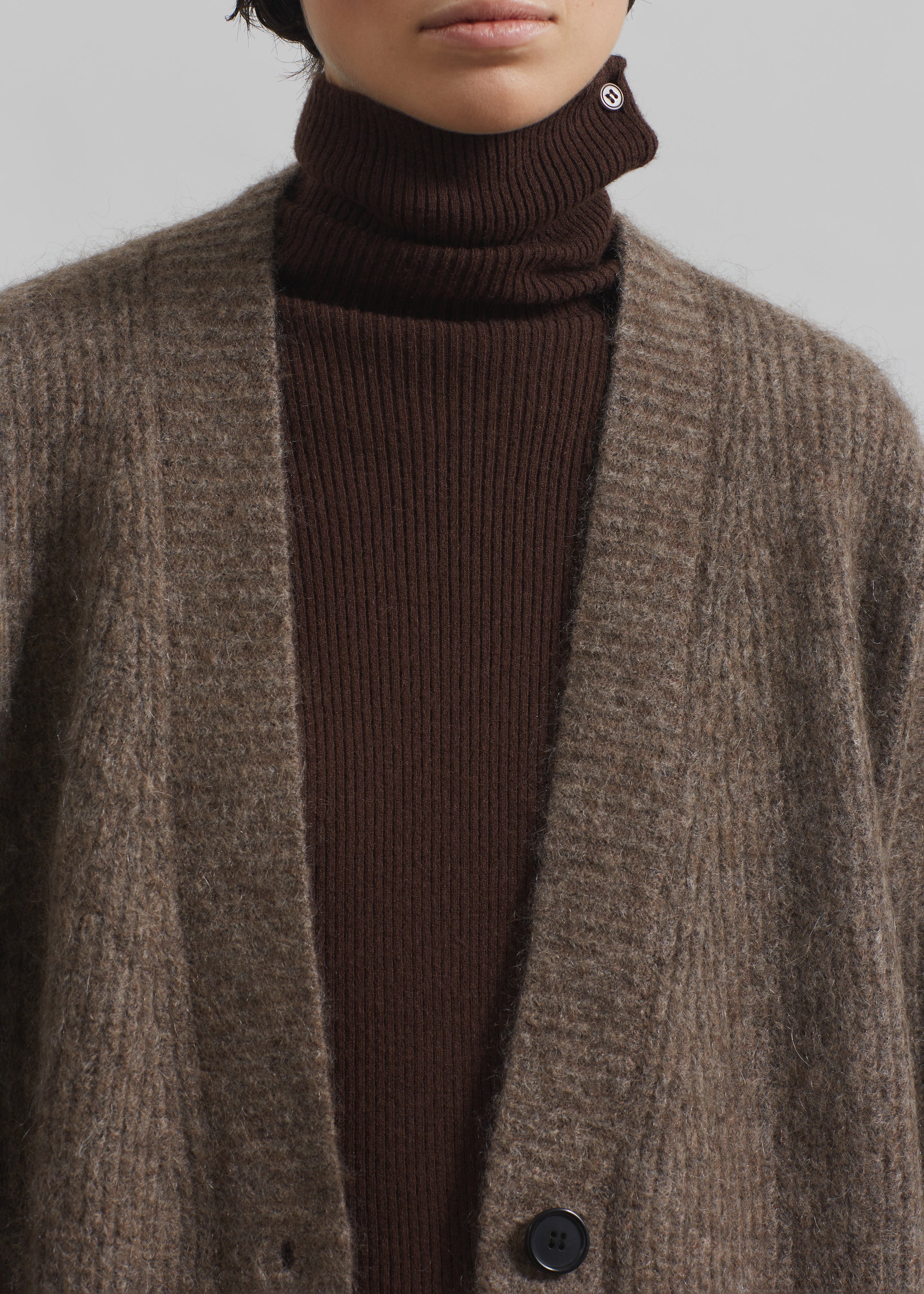 Ruhr Oversized Mohair Cardigan - Brown – The Frankie Shop Europe