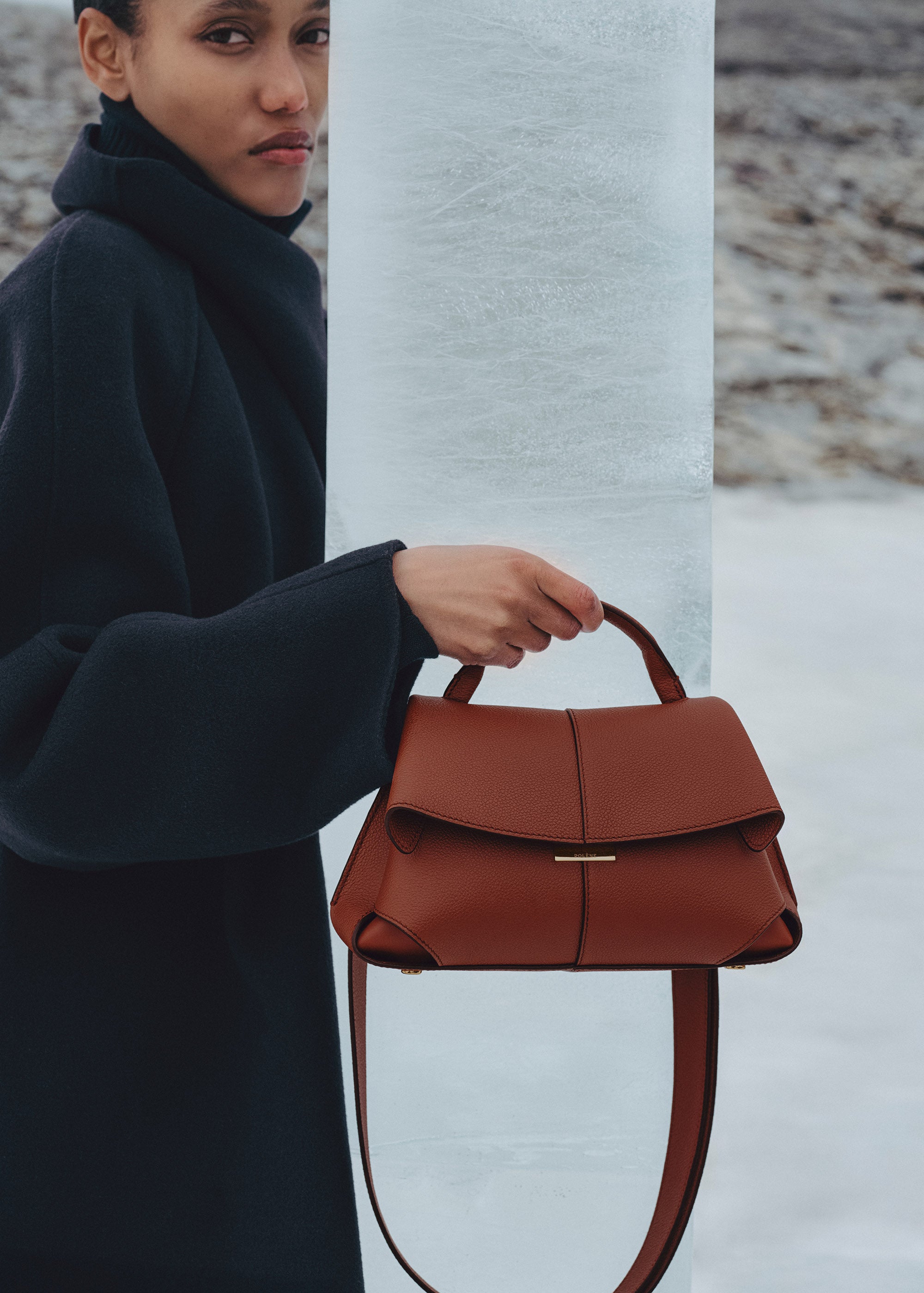 Polène | Bag - Mokki Mini - Textured Red Clay – Polène EU