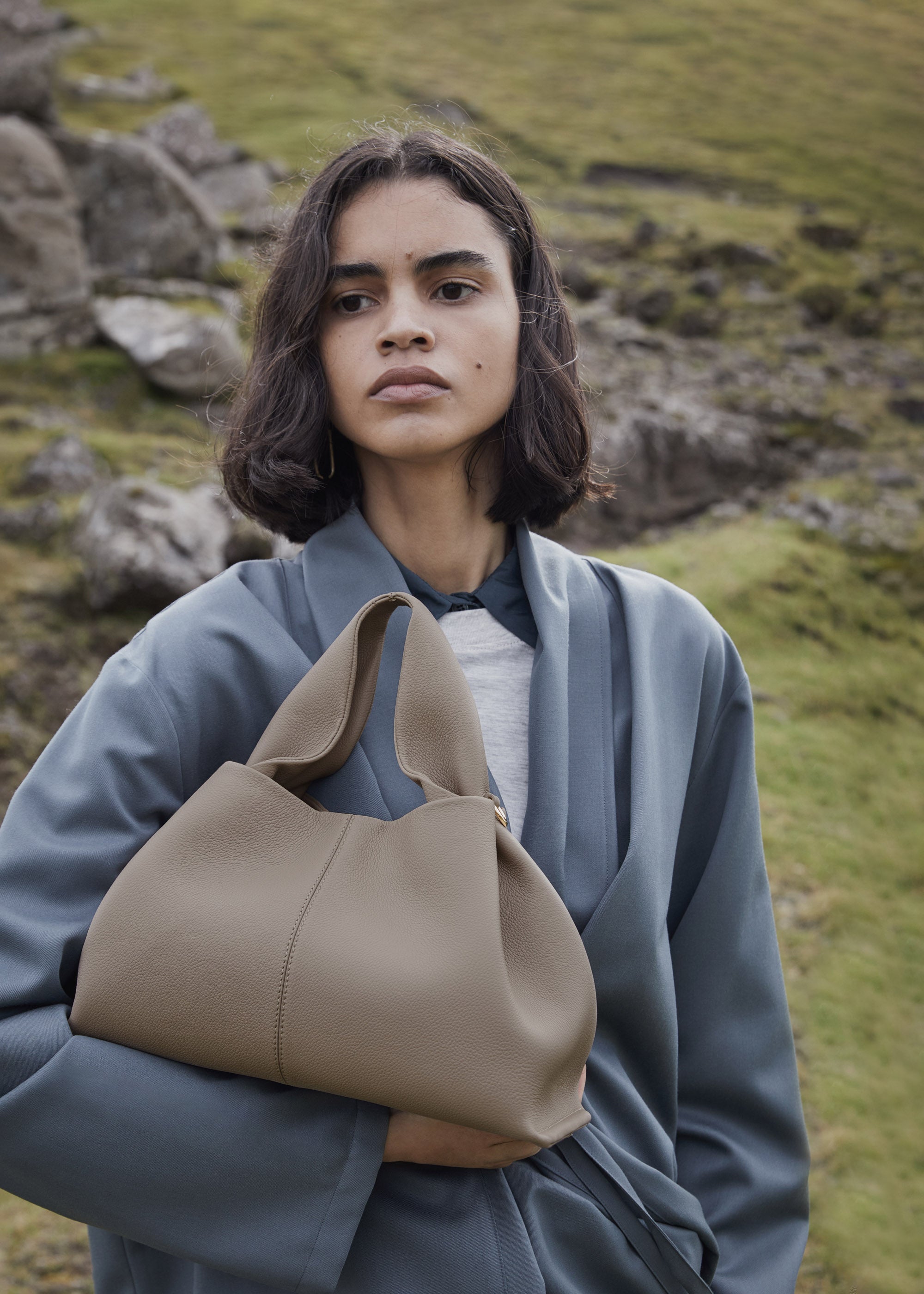 Polène | Bag - Numéro Neuf - Textured Taupe – Polène EU