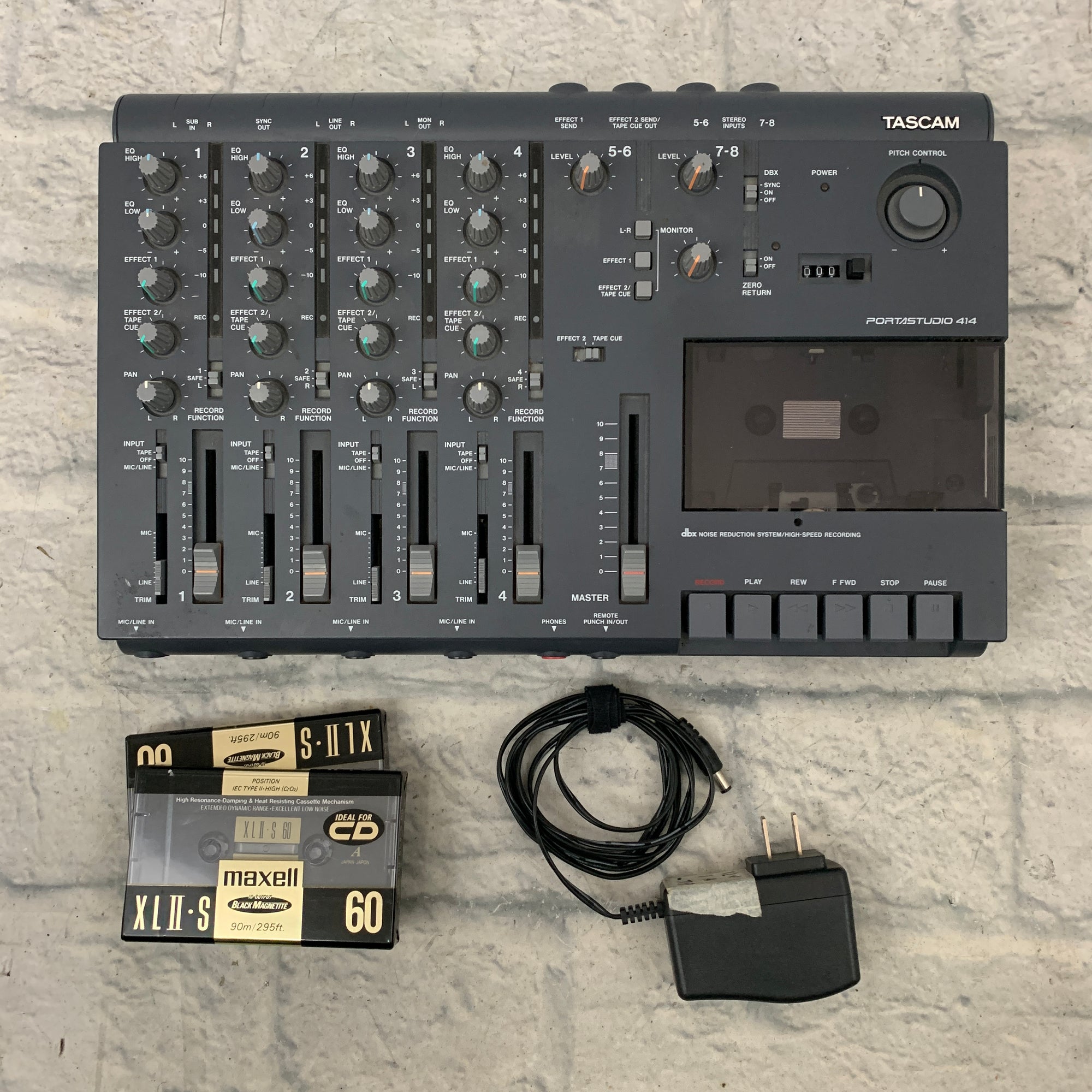 Tascam Portastudio 414 4-Track Cassette Recorder w/ 2 Tapes