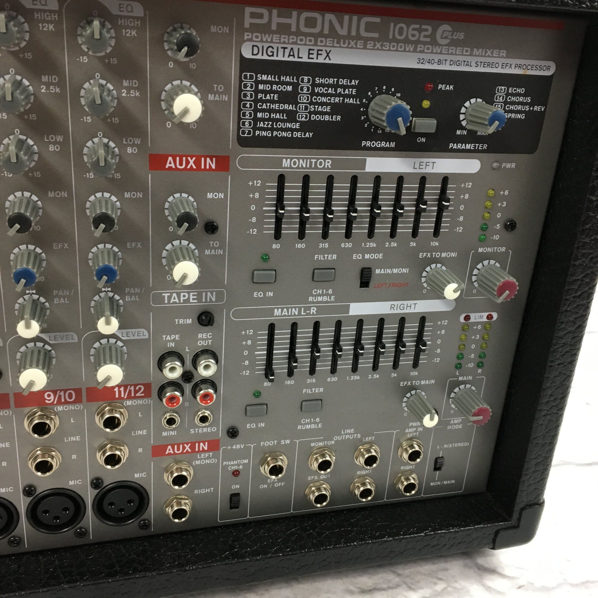 Phonic 1062 PowerPod Plus Deluxe Powered Mixer - Evolution Music
