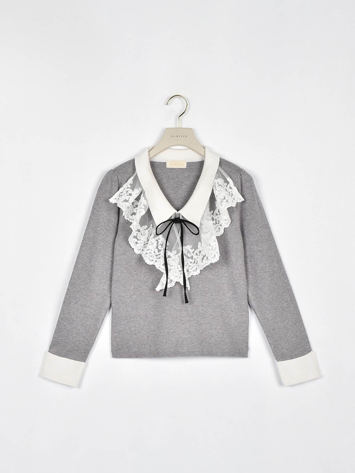 レースフリルカラーミニOP ホワイト AnMILLE アンミール アンミール An