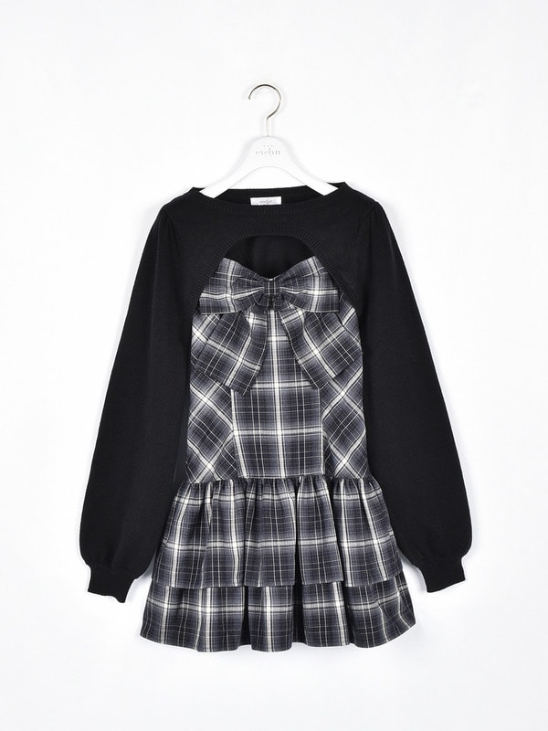 新品タグ付き 最安値 リボンボレロワンピース エブリン ブラウン