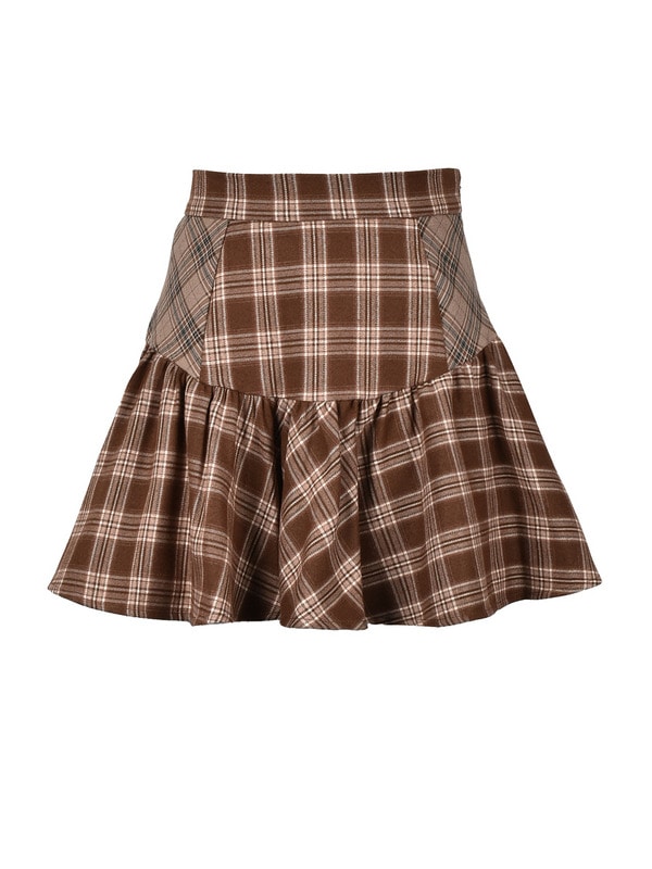 Check Gather Mini Skirt｜evelyn（エブリン）公式通販サイト