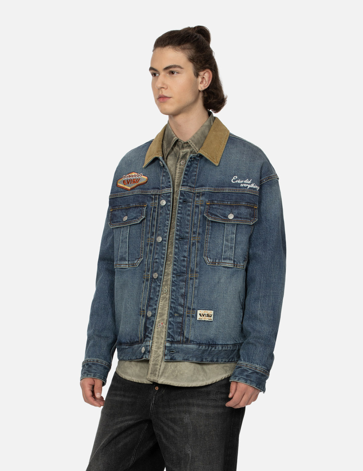 恵比寿刺繍ルーズフィットデニムジャケット – EVISU