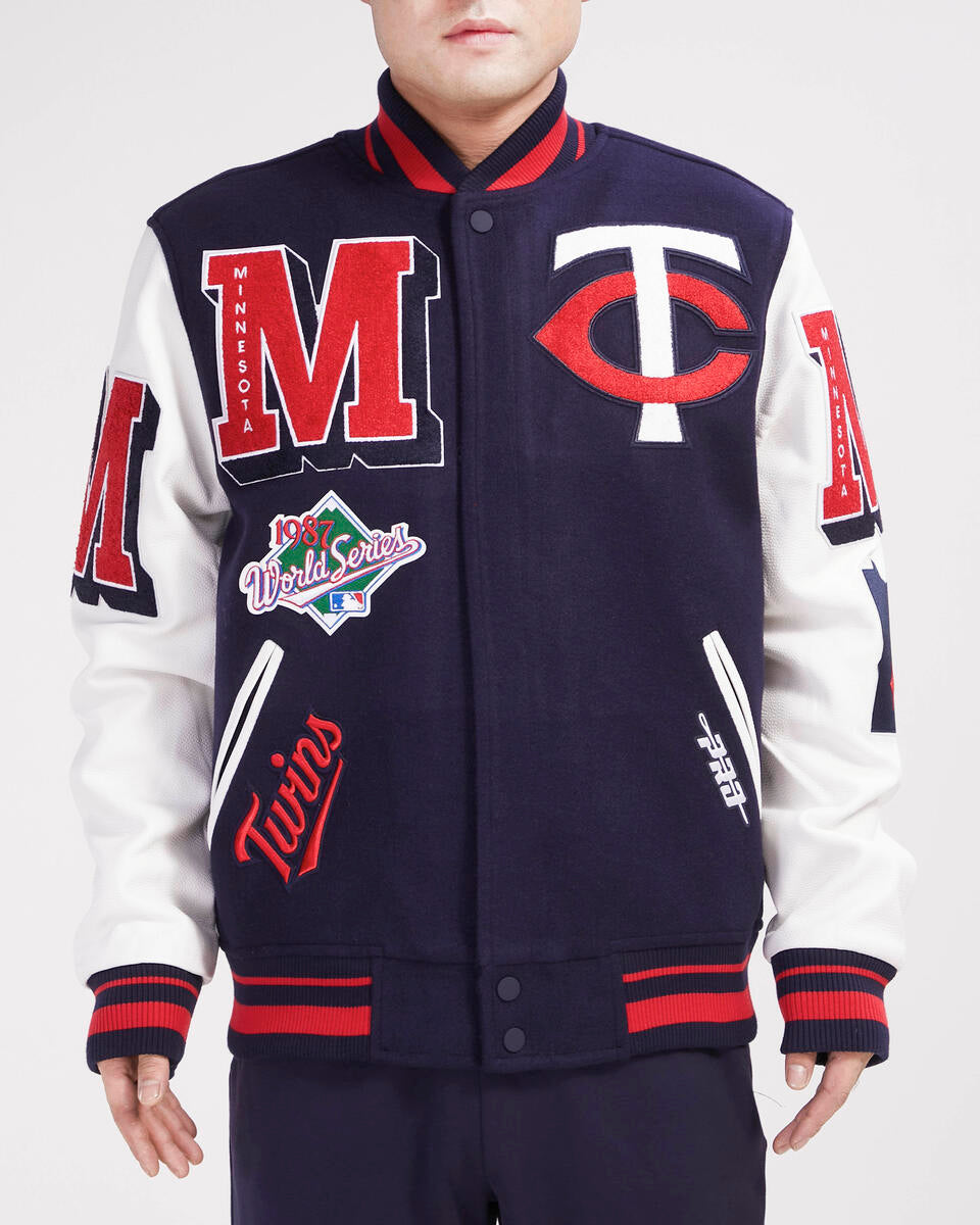 Navy Blue Minnesota Twins Pro Standard Logo Mashup Wool Varsity
