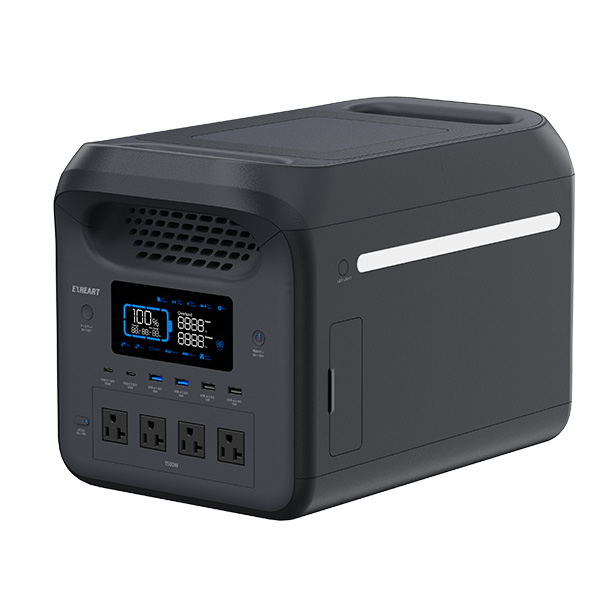ポータブル電源 EXPS-1500BK｜ソーラーパネル＆ポータブル電源